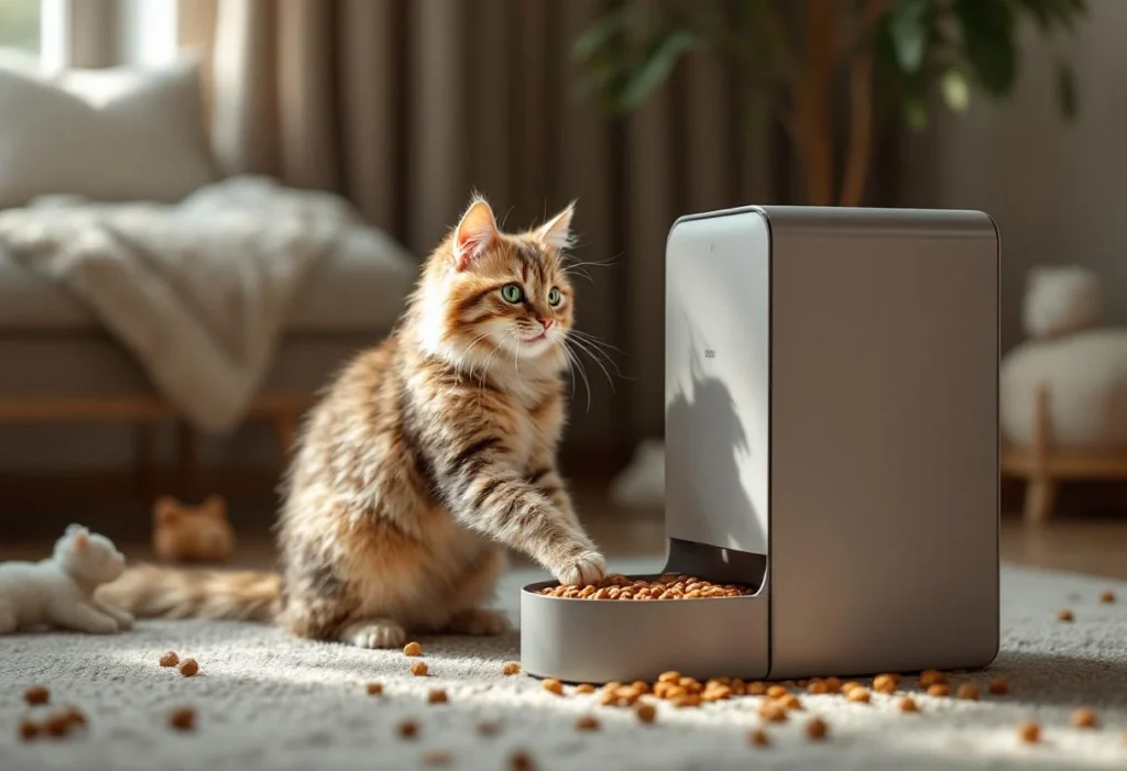 Comment rendre votre chat heureux grâce à un distributeur de croquettes