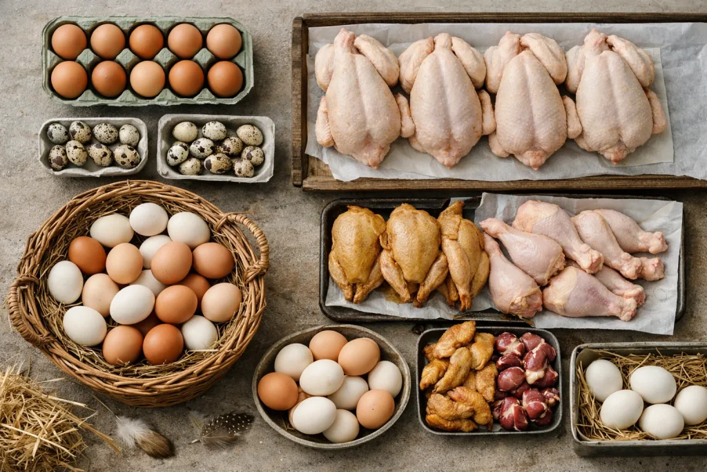 Marchés aux œufs & volailles : curiosités locales