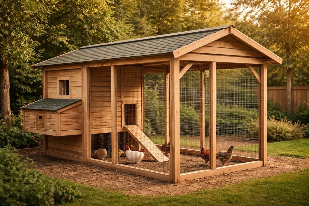Construire un poulailler robuste avec grillage Betafence et bois autoclave Silvadec