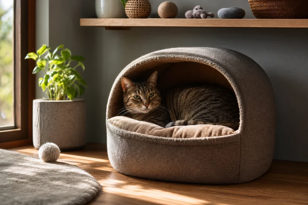 Niches pour chat pratiques et stylés : allier confort et élégance pour le bien-être félin